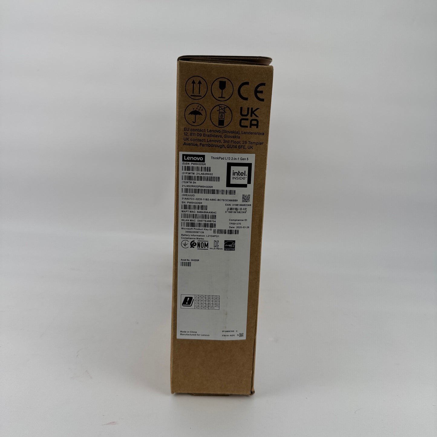 New Lenovo ThinkPad L13 Gen 5 S2RK02 13.3" Ultra 7 165U 1.7GHz 32GB RAM 512GB