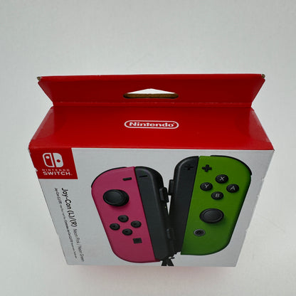 New Nintendo Switch Joy-Cons Pair Wireless Controller HAC-015 Neon Pink/Green