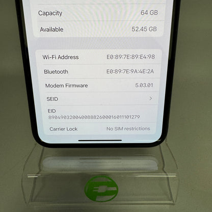 Unlocked Apple iPhone XS Max 64GB 16.6 Space gray MT5V2LL/A