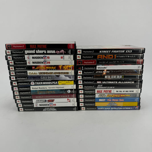 Lot of 27 Sony PlayStation 2 PS2 Games - Listing for Titles - No Duplicates