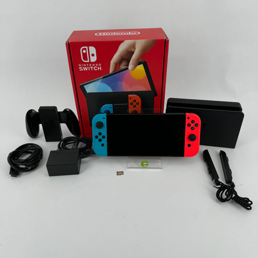 Nintendo Switch OLED Video Game Console HEG-001 Red/Blue