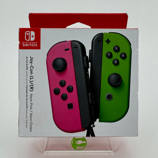 New Nintendo Switch Joy-Cons Pair Wireless Controller HAC-015 Neon Pink/Green