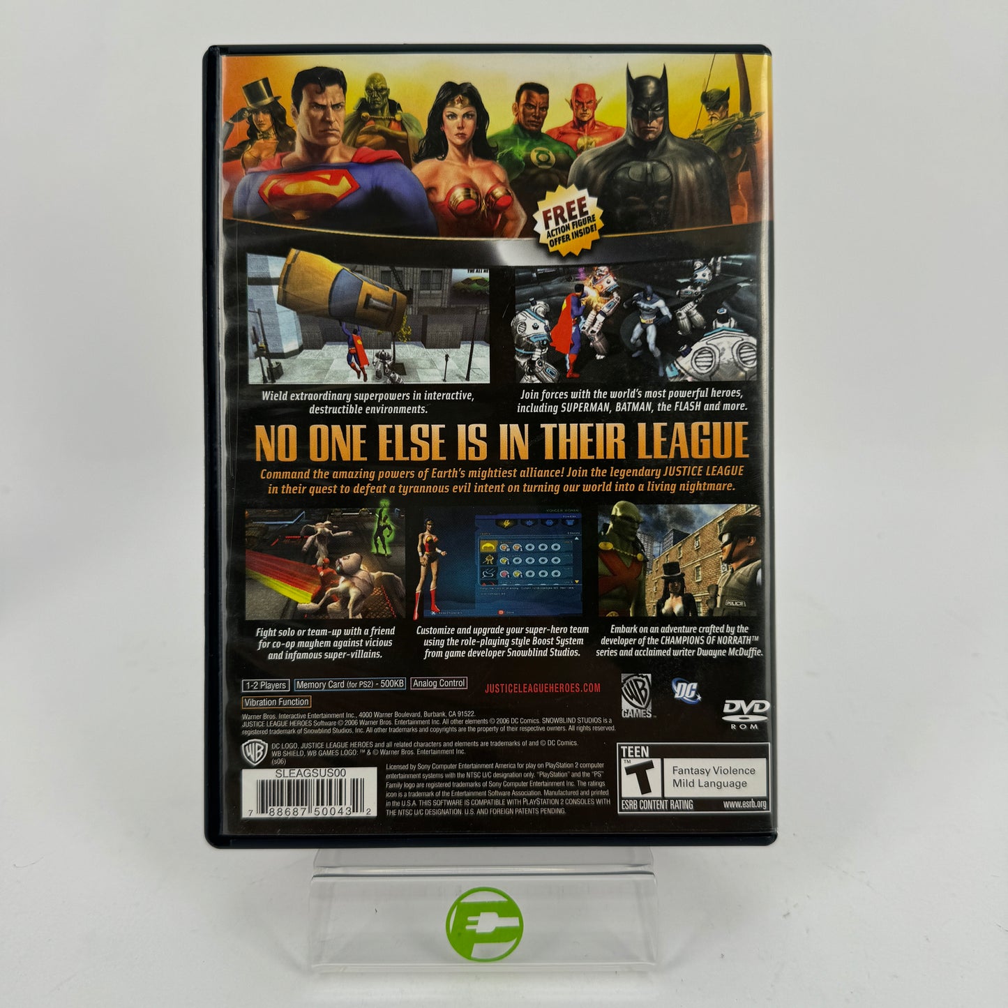 Justice League Heroes CIB + Registration Card  (Sony PlayStation 2 ,  2006)