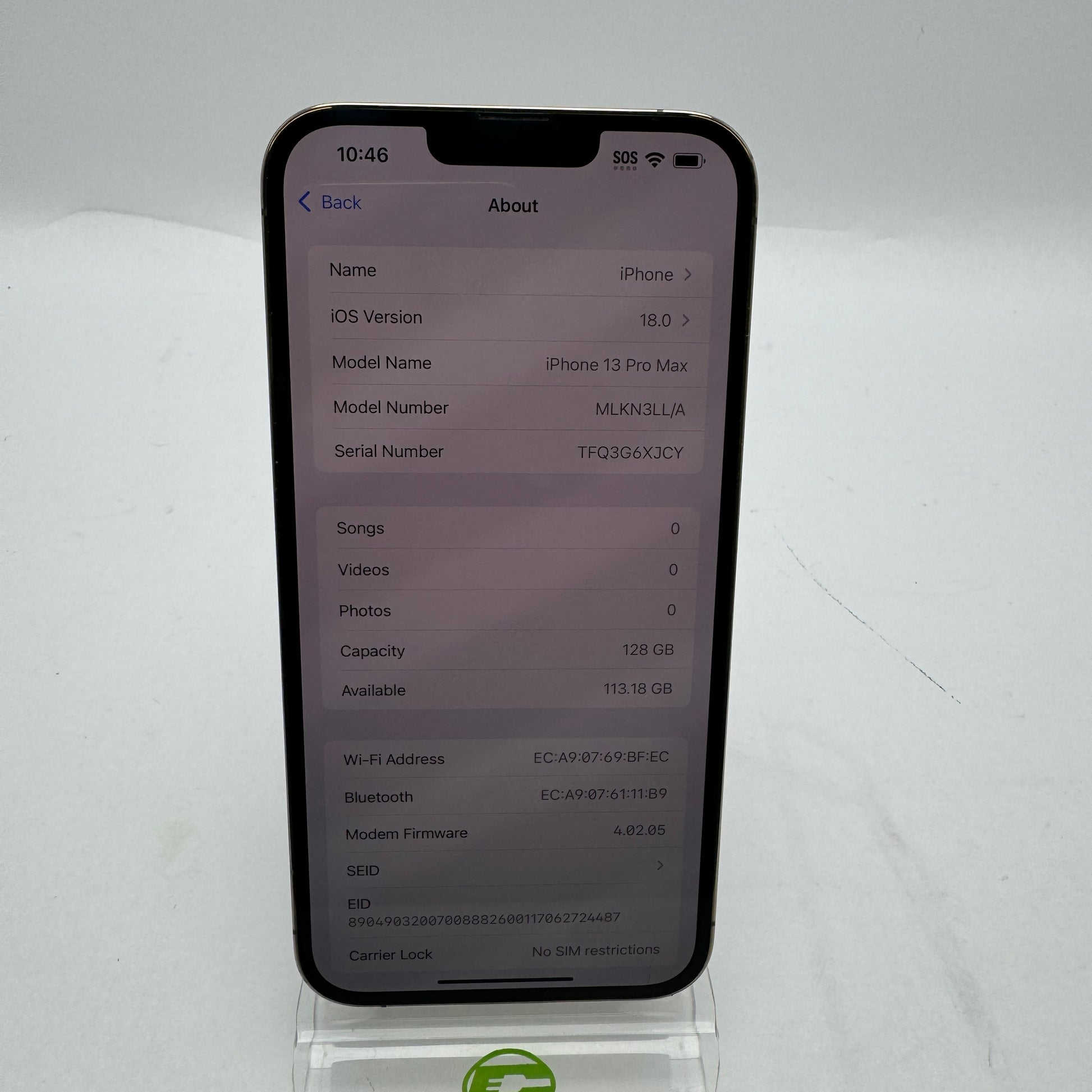 Unlocked Apple iPhone 13 Pro Max 128GB Gold MLKN3LL/A PayMore Raintree