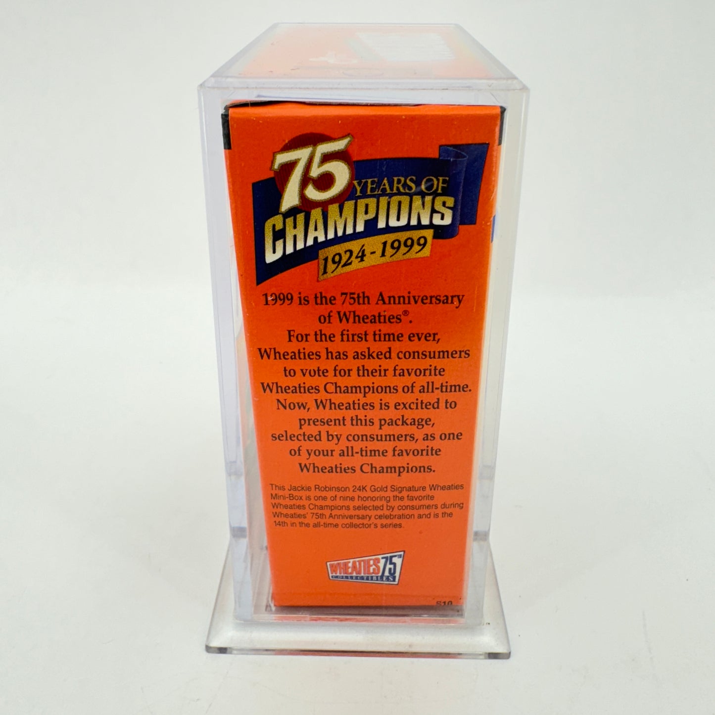 Mini Wheaties Box 75 Years of Champions Jackie Robinson 24K Gold Signature