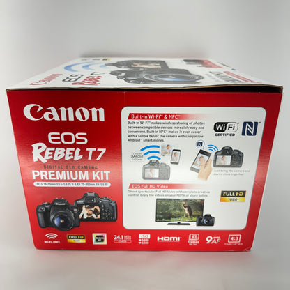 New Open Box Canon EOS Rebel T7 24.1MP Digital SLR