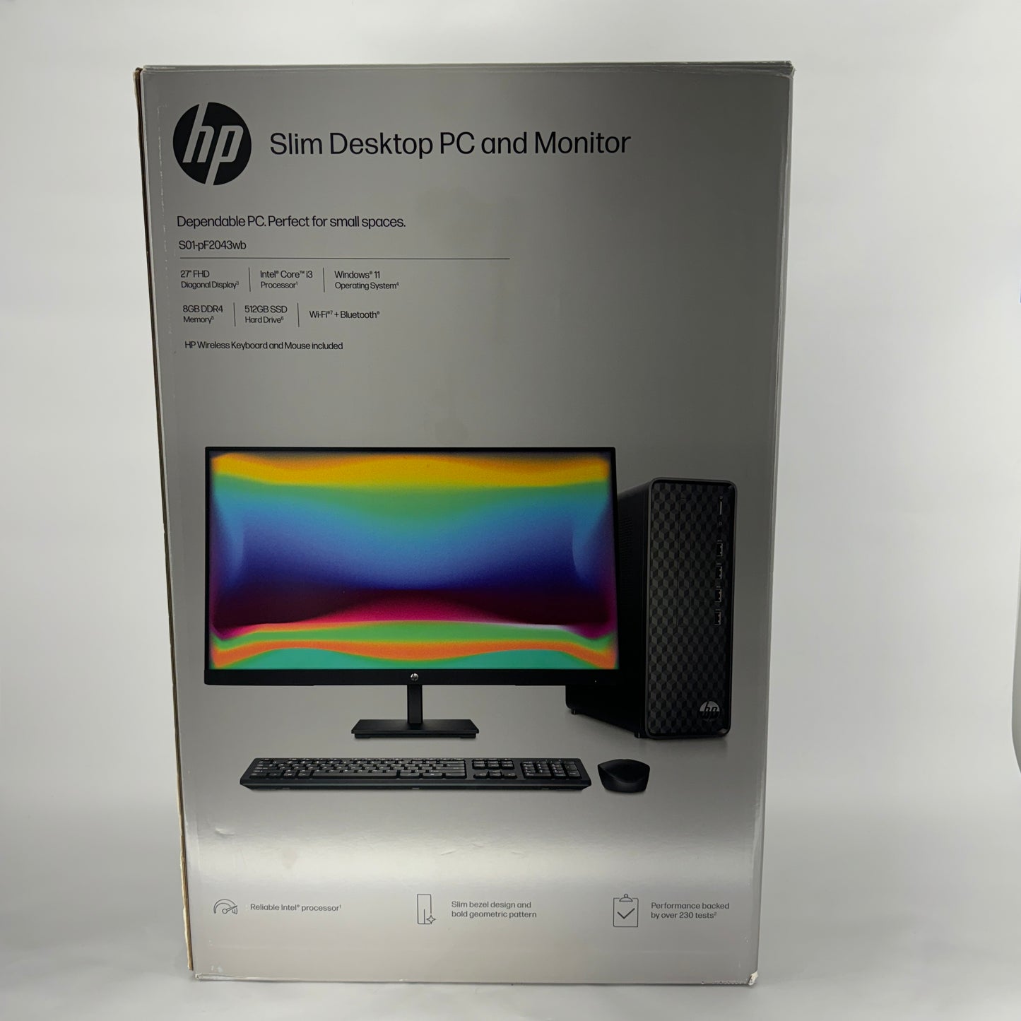 HP Slim Desktop PC and Monitor S01-pF2043wb