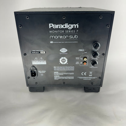 Paradigm Monitor Series 7 8 inch Subwoofer Black