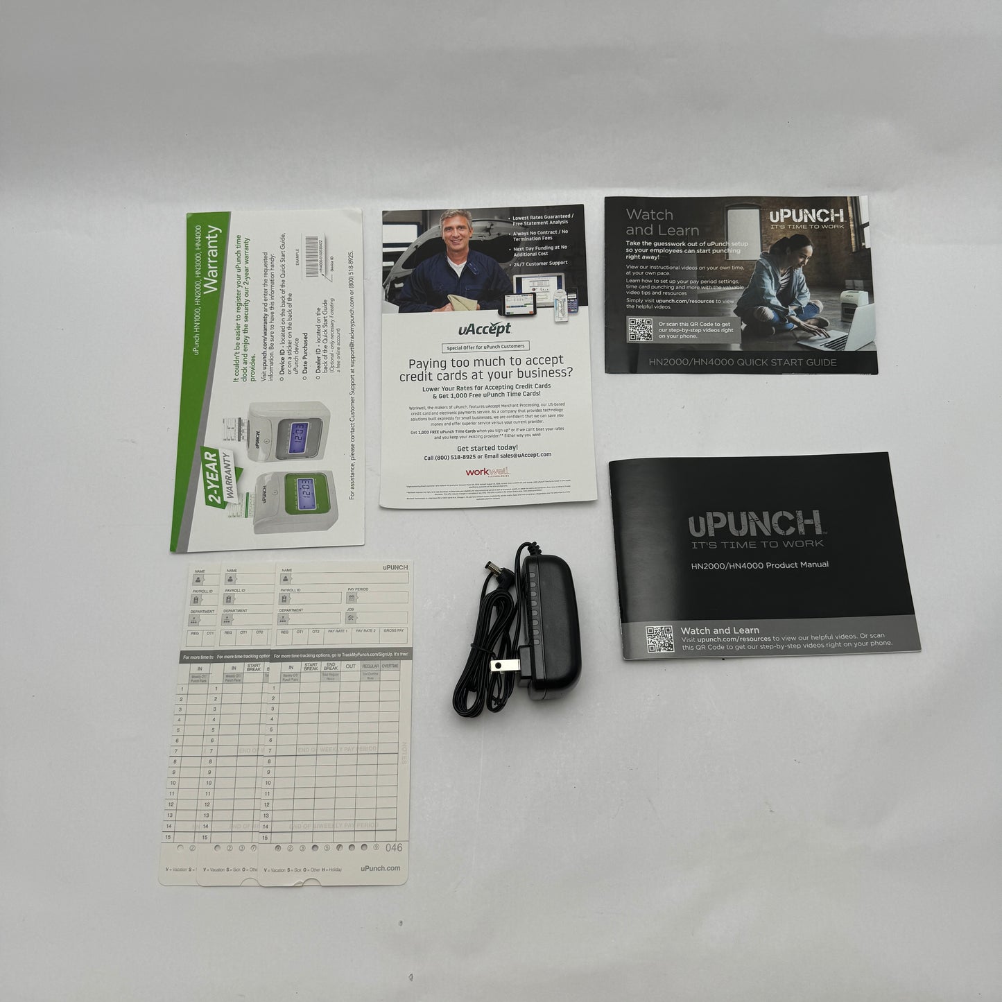 New Open Box uPUNCH  TIME ATTENDANCE TERMINAL HN4000