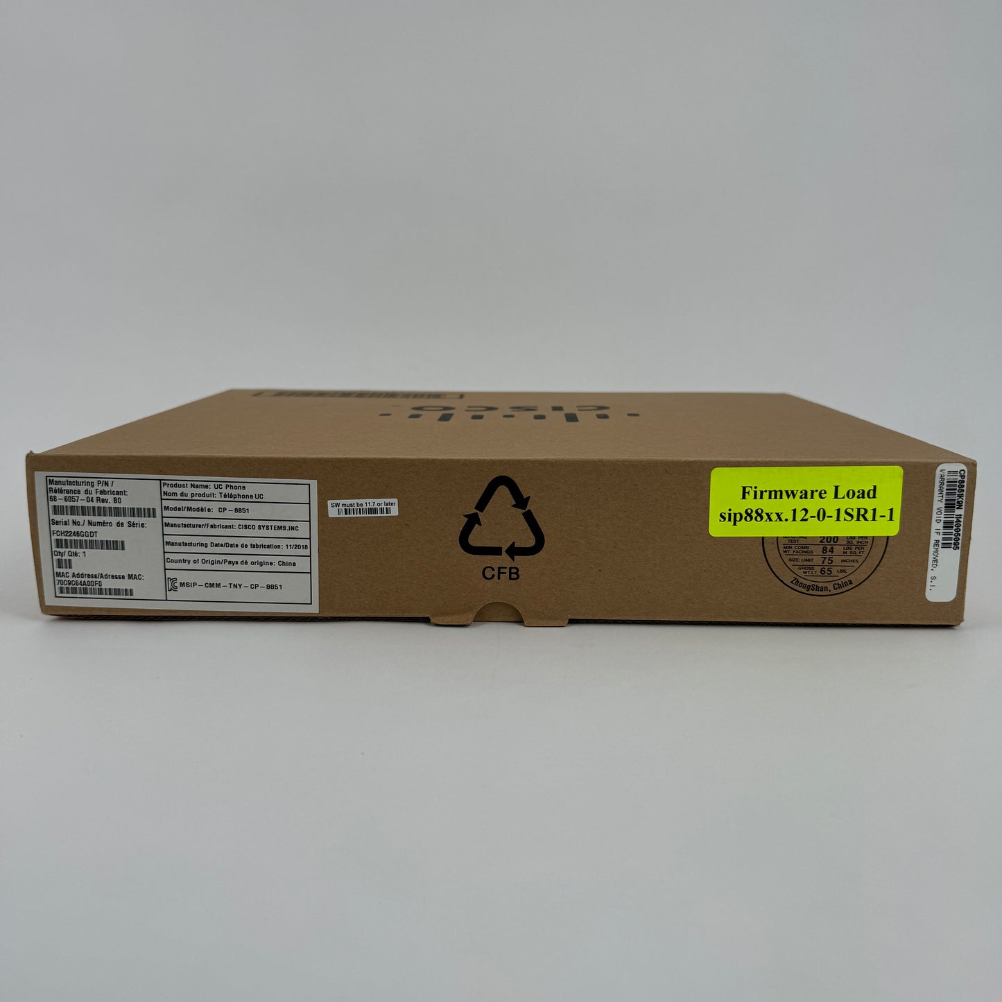 Cisco CP-8851 IP Phone 68-6057-04