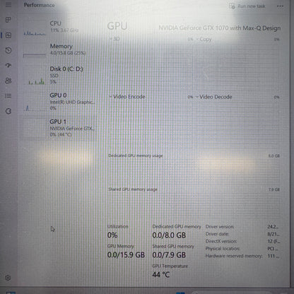MSi GS65 STEALTH THIN 15.6" i7-8750H 16GB RAM 512GB SSD GTX 1060