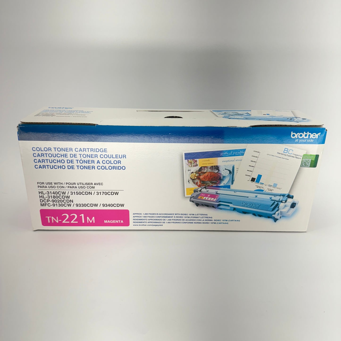 New Brother TN-221M 151217 Magenta Toner Cartridge