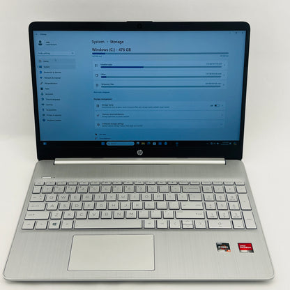 HP 15.6" Laptop AMD Ryzen 5 Processor  8GB Ram 512gb SSD Windows 11 Home Silver