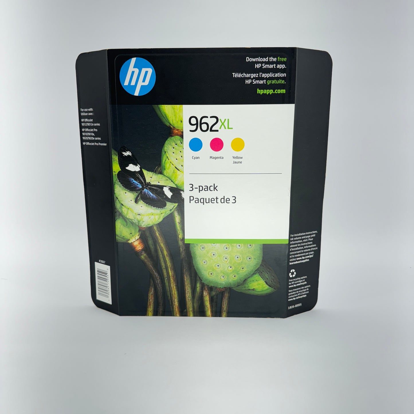 New HP 962XL 3JB36BN Yellow, Cyan and Magenta Ink Cartridge