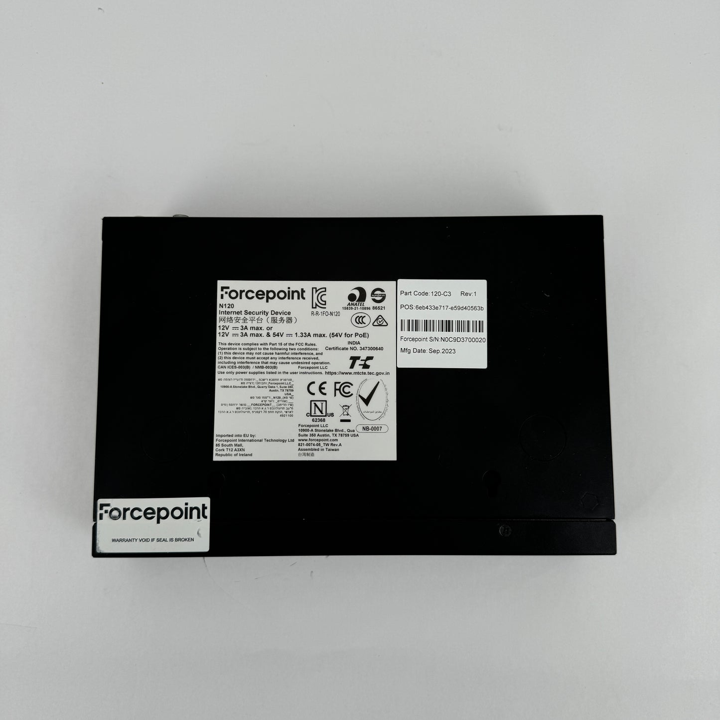 New ForcePoint NGFW N120 Network Firewall 611-0193-01