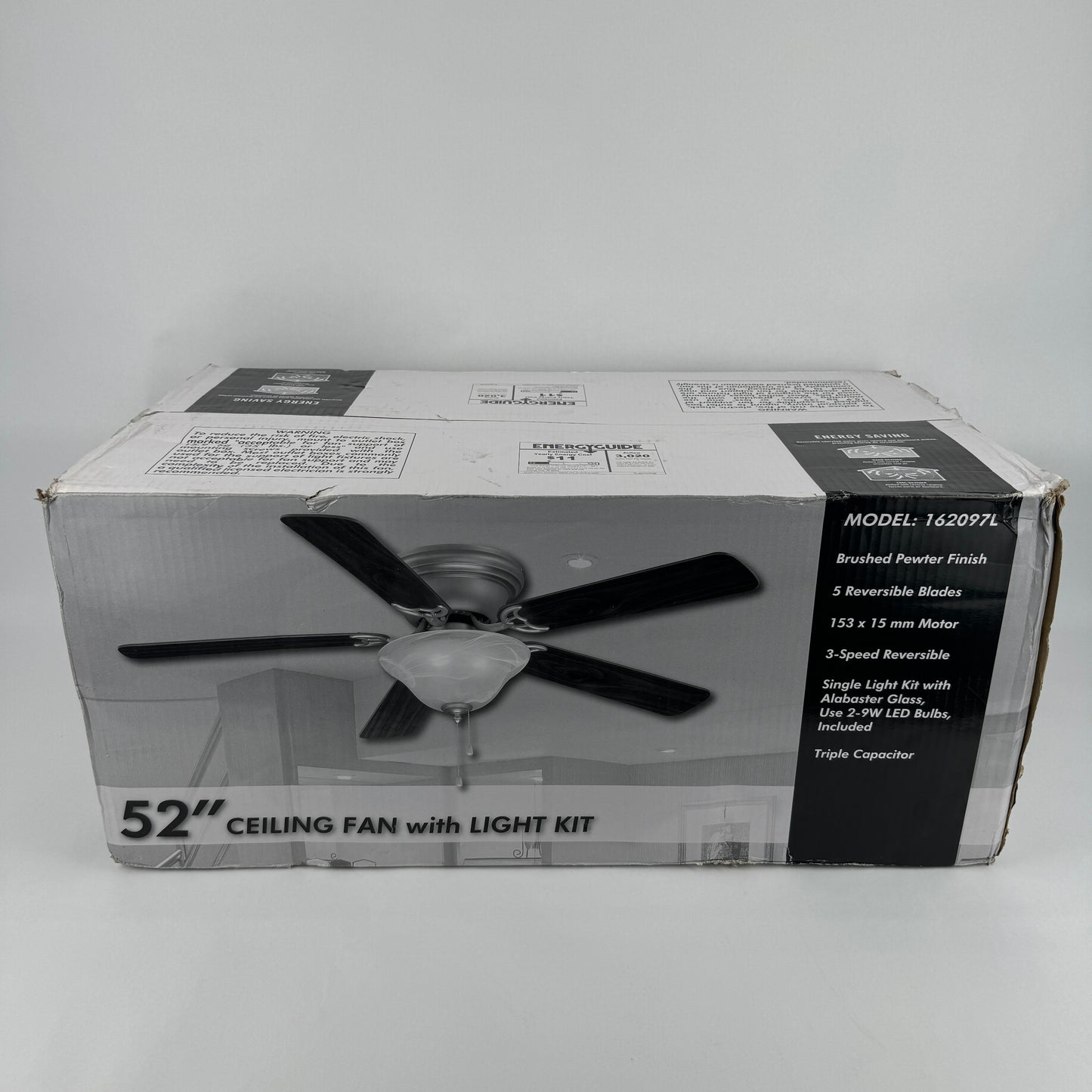 New HAMPTON BAY INDOOR CEILING FAN 162097L